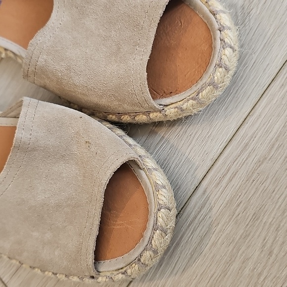 Verbenas Leather Peep Toe Cruz Espadrilles Flats EU 42 / US 11 - Picture 13 of 14